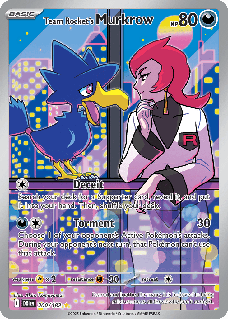 Team Rocket's Murkrow Destined Rivals card