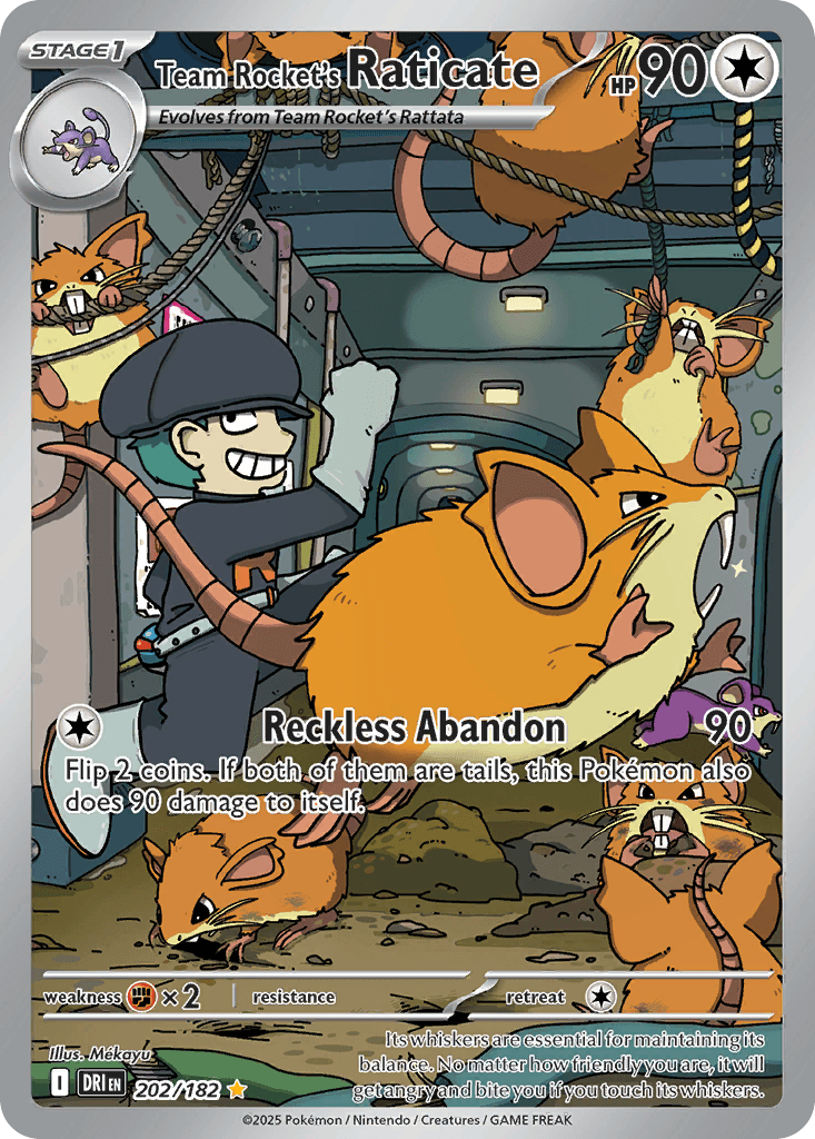 Team Rocket's Raticate Destined Rivals card