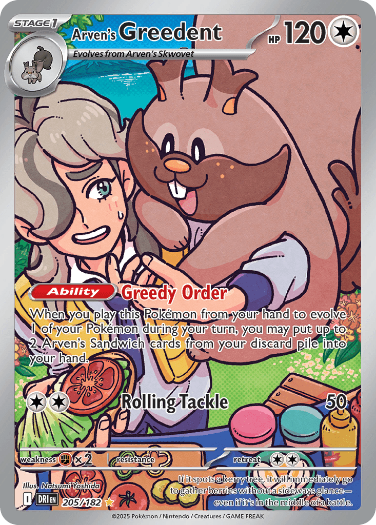 Arven's Greedent Destined Rivals card