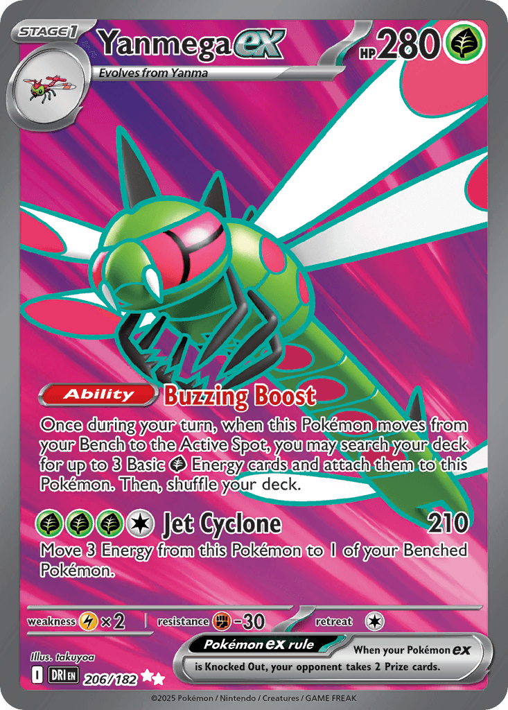 Yanmega ex Destined Rivals card