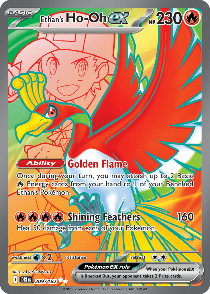 Ethan's Ho-Oh ex Destined Rivals card