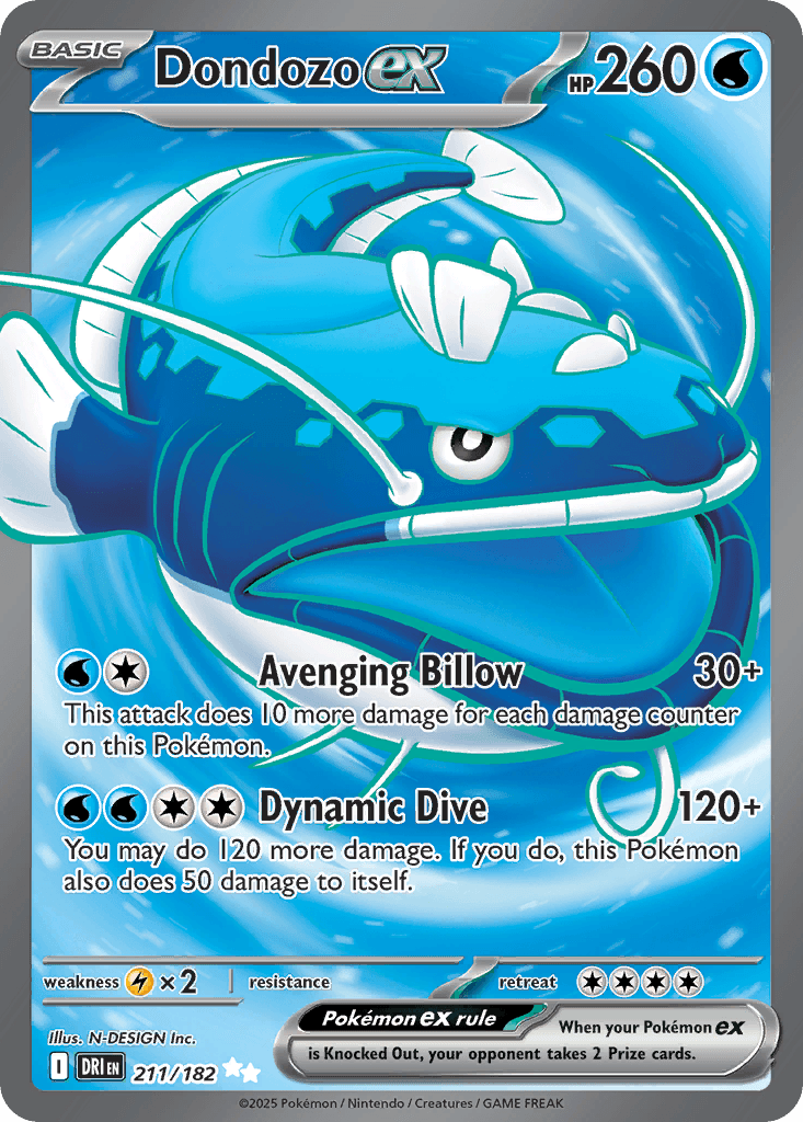 Dondozo ex Destined Rivals card