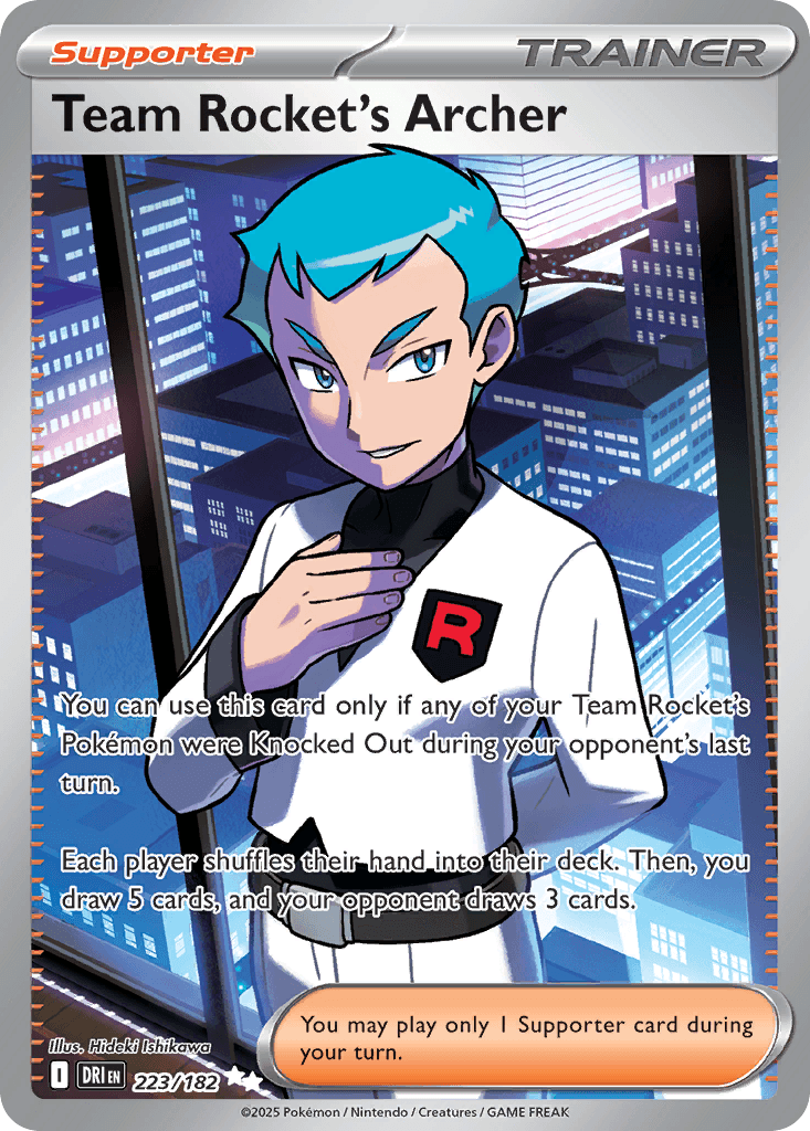 Team Rocket's Archer Destined Rivals card