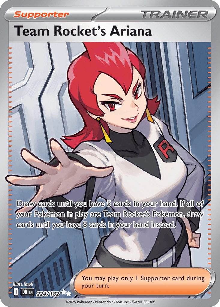 Team Rocket's Ariana Destined Rivals card