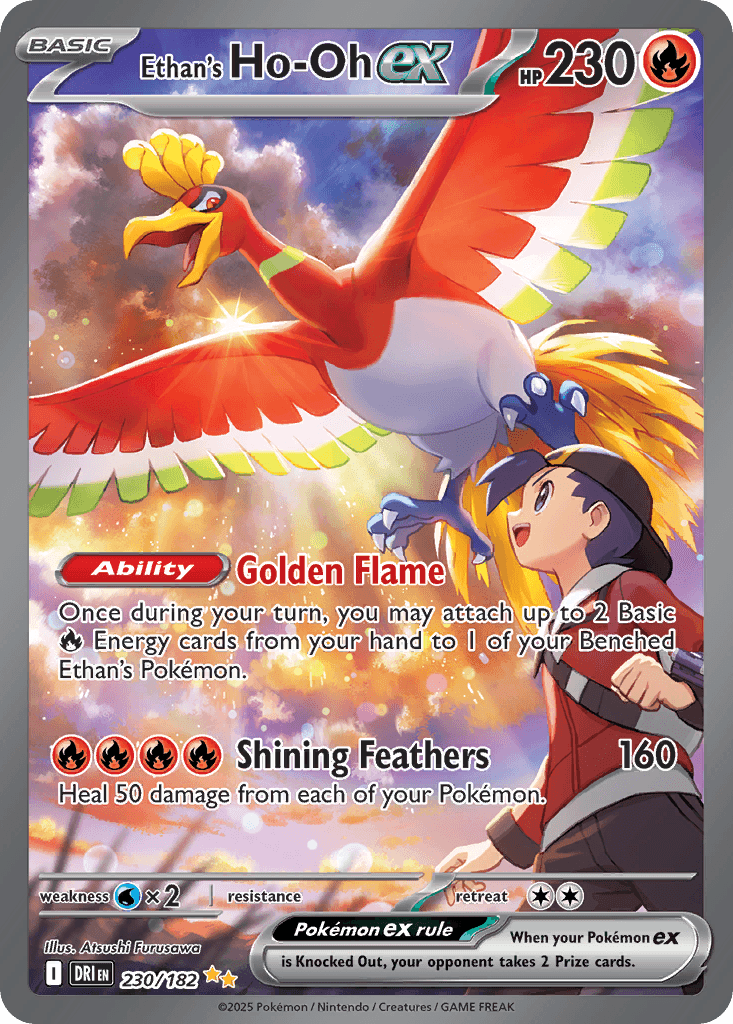 Ethan's Ho-Oh ex Destined Rivals card