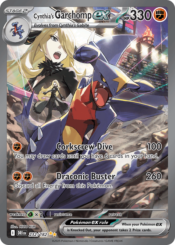 Cynthia's Garchomp ex Destined Rivals card