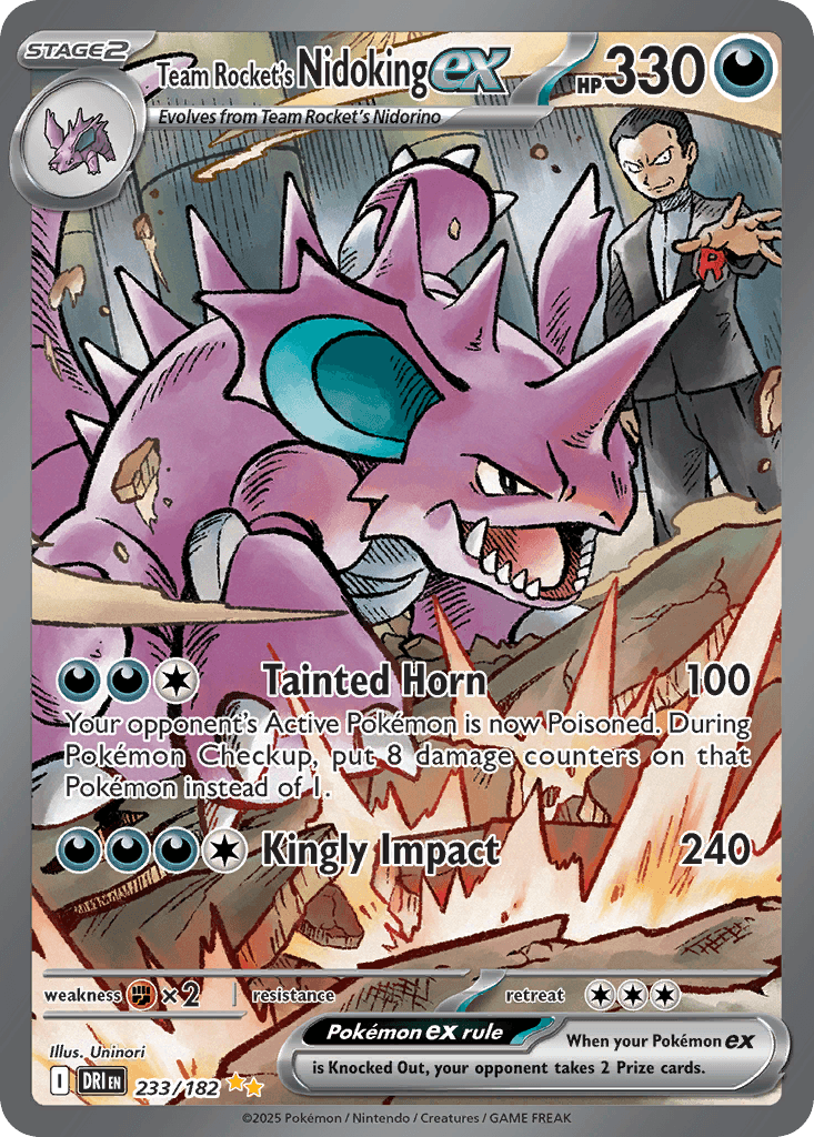Team Rocket's Nidoking ex Destined Rivals card
