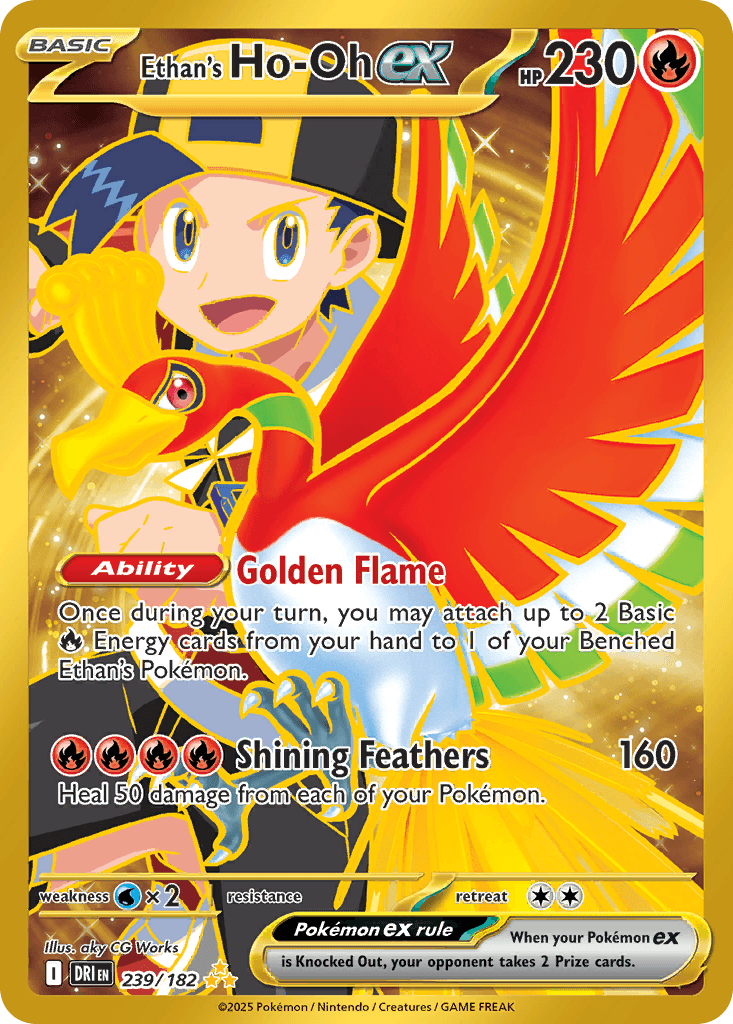 Ethan's Ho-Oh ex Destined Rivals card