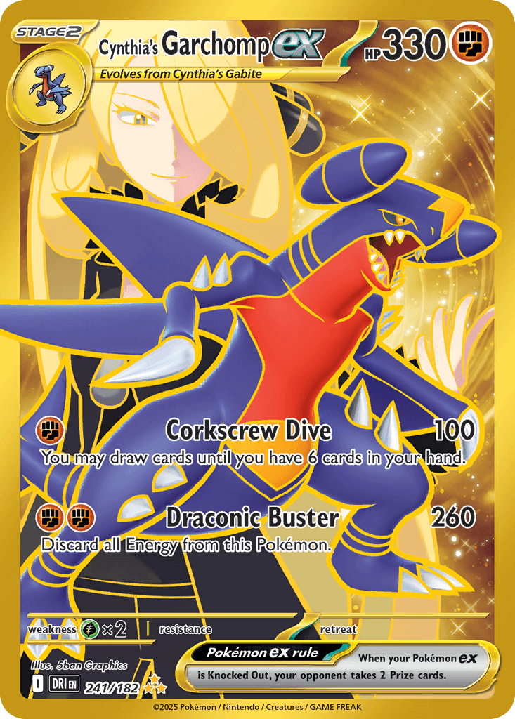 Cynthia's Garchomp ex Destined Rivals card