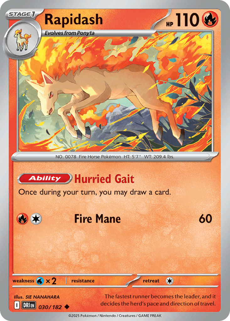Rapidash Destined Rivals card