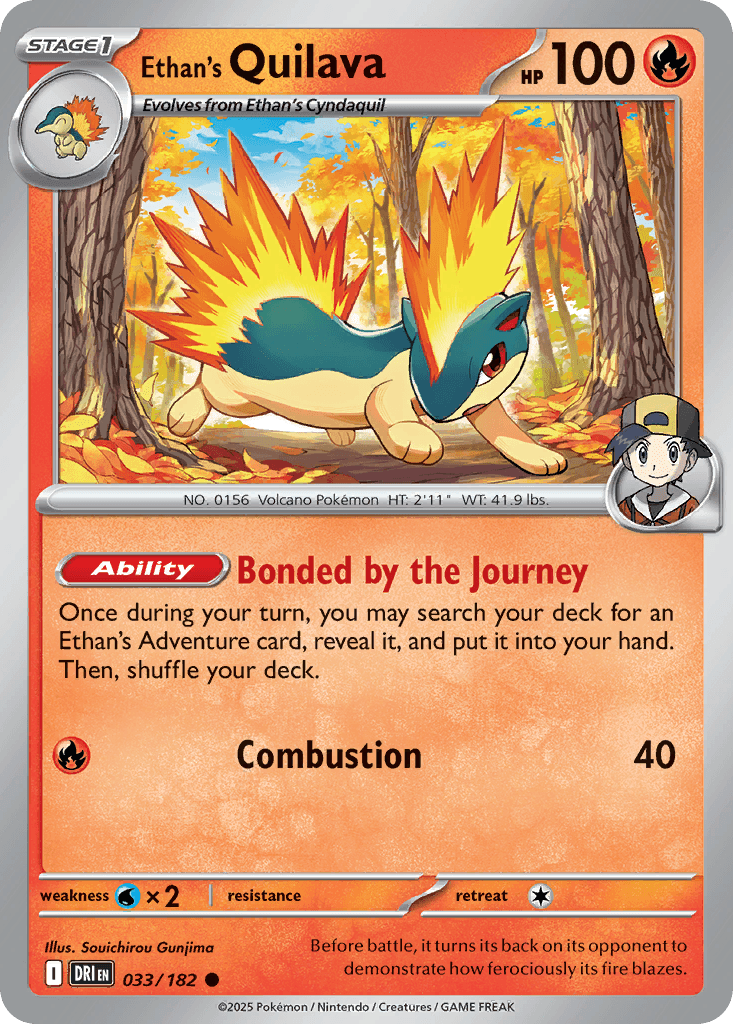 Ethan's Quilava Destined Rivals card