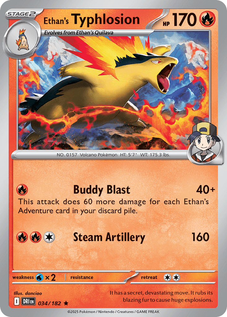 Ethan's Typhlosion Destined Rivals card