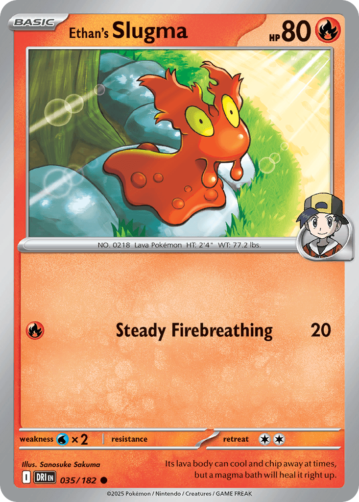 Ethan's Slugma Destined Rivals card