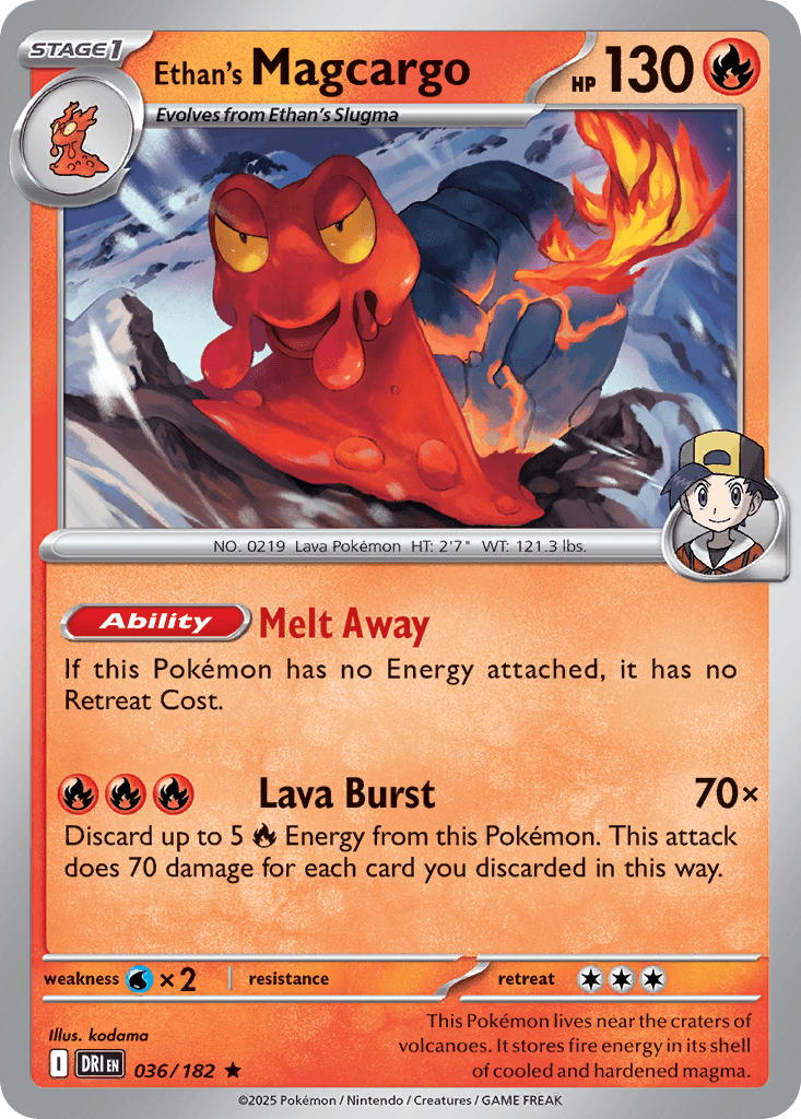 Ethan's Magcargo Destined Rivals card