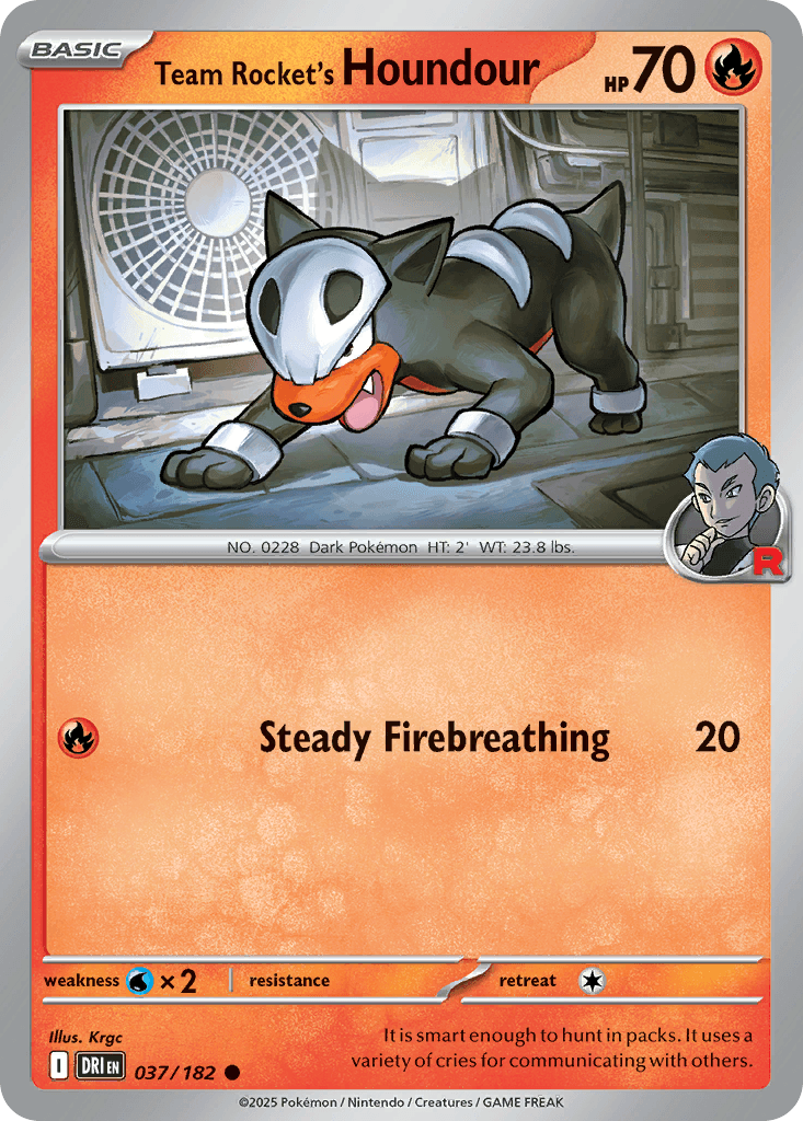 Team Rocket's Houndour Destined Rivals card