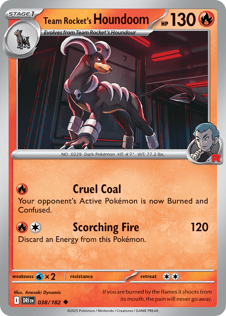 Team Rocket's Houndoom Destined Rivals card