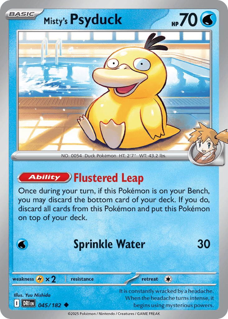 Misty's Psyduck Destined Rivals card