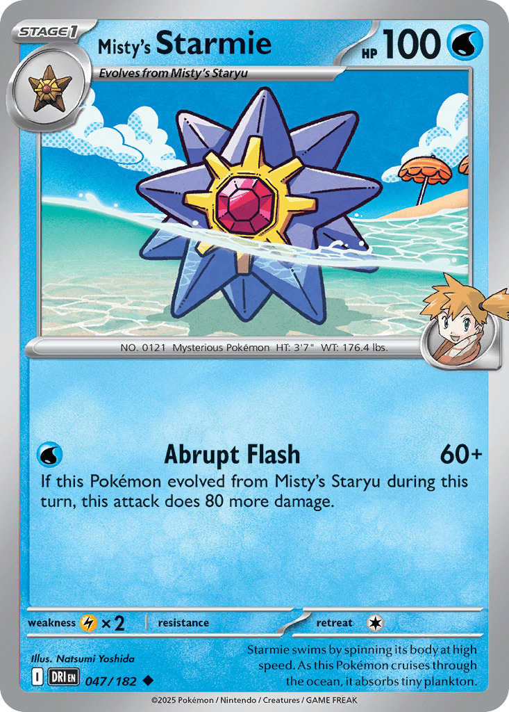 Misty's Starmie Destined Rivals card