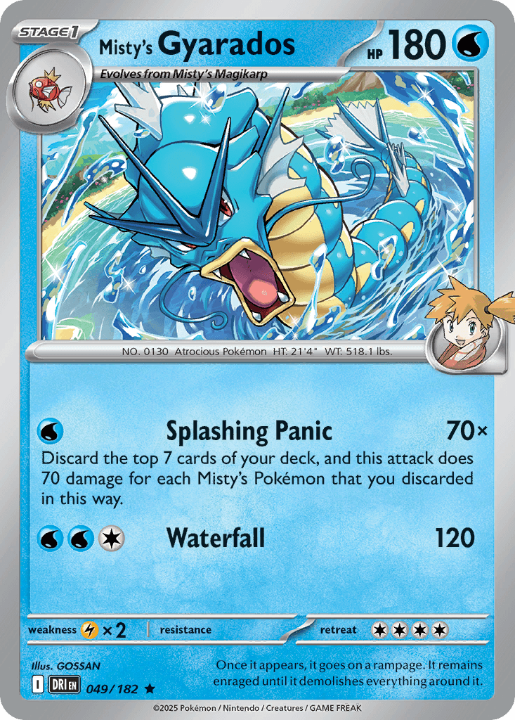 Misty's Gyarados Destined Rivals card