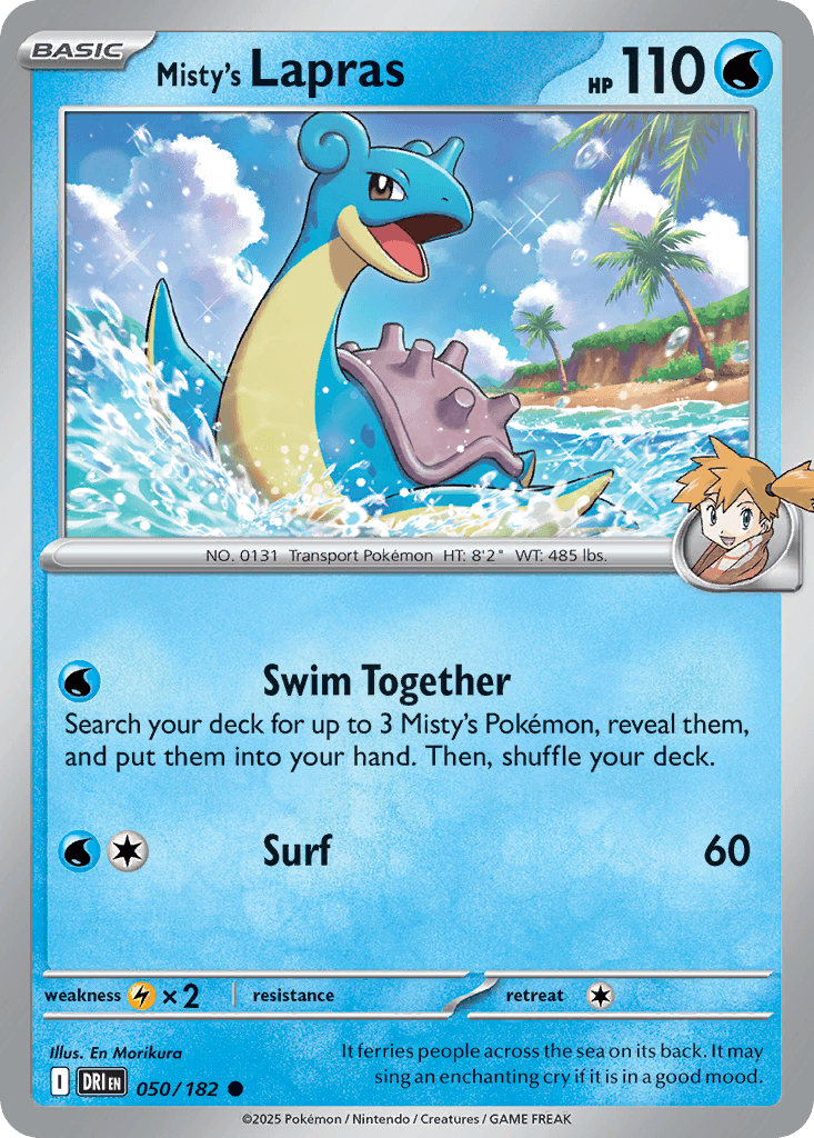 Misty's Lapras Destined Rivals card