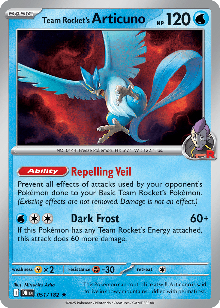 Team Rocket's Articuno Destined Rivals card