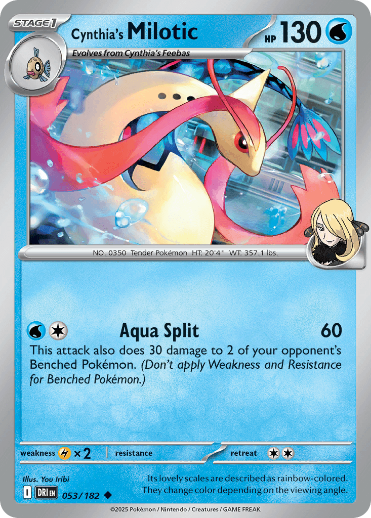Cynthia's Milotic Destined Rivals card