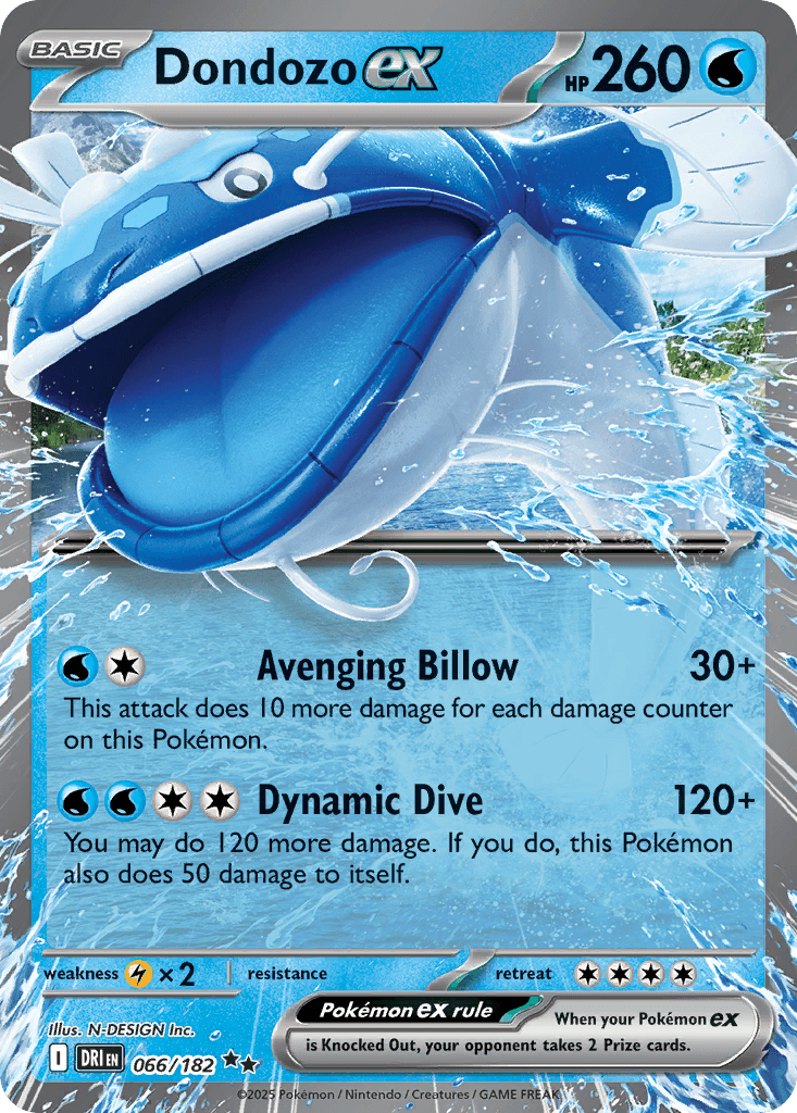 Dondozo ex Destined Rivals card