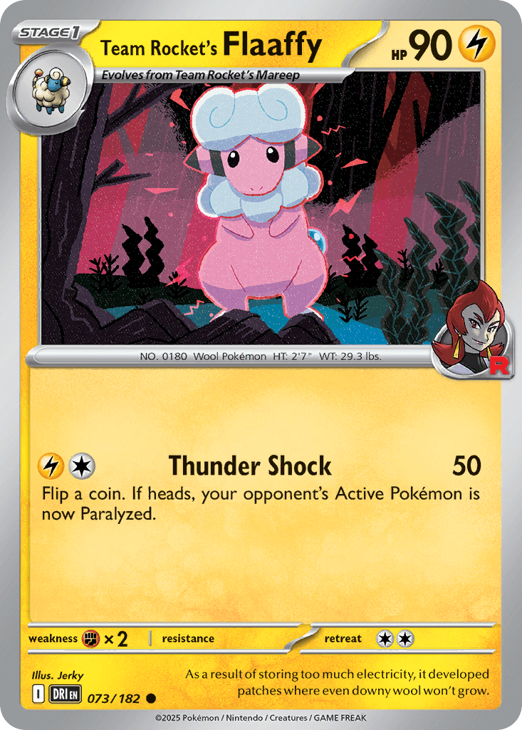 Team Rocket's Flaaffy Destined Rivals card