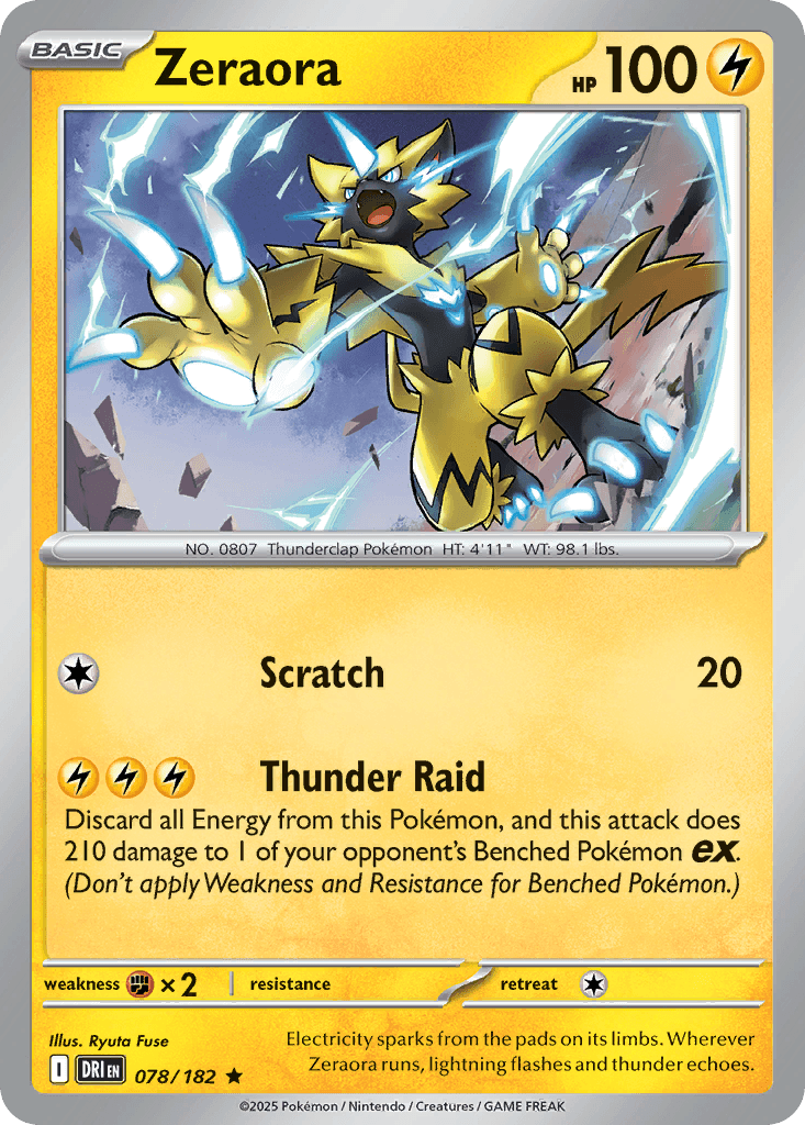 Zeraora Destined Rivals card