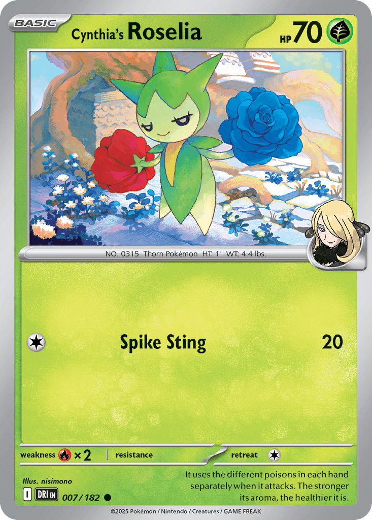 Cynthia's Roselia Destined Rivals card