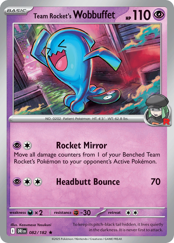 Team Rocket's Wobbuffet Destined Rivals card