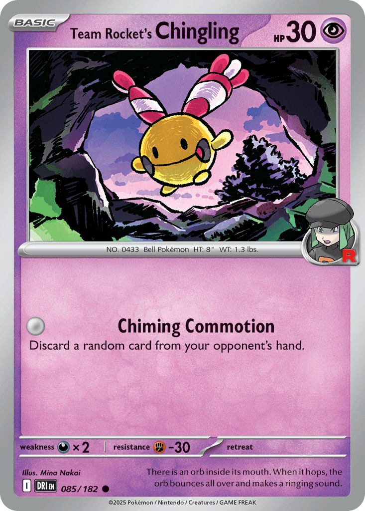 Team Rocket's Chingling Destined Rivals card
