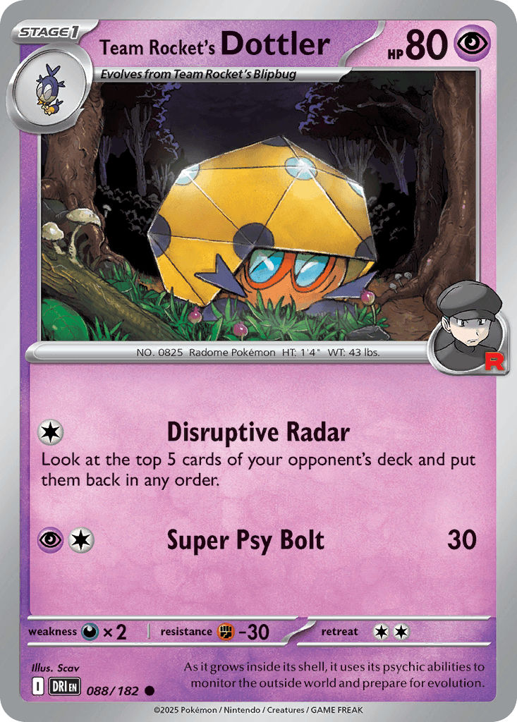 Team Rocket's Dottler Destined Rivals card