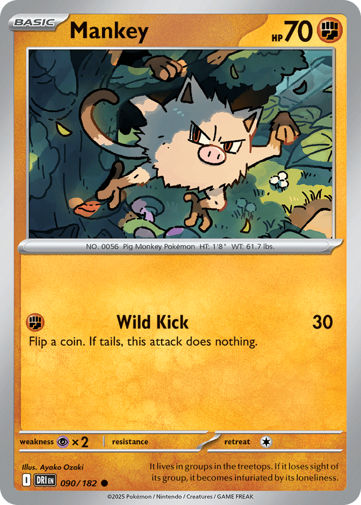 Mankey Destined Rivals card