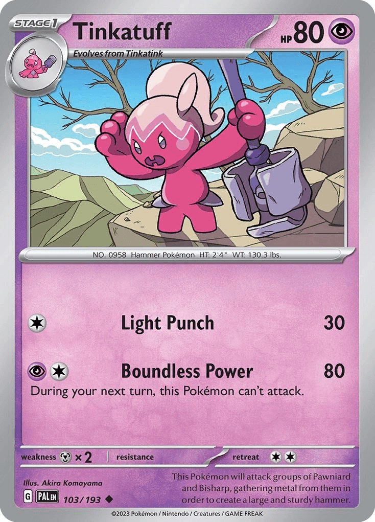 Tinkatuff Paldea Evolved card