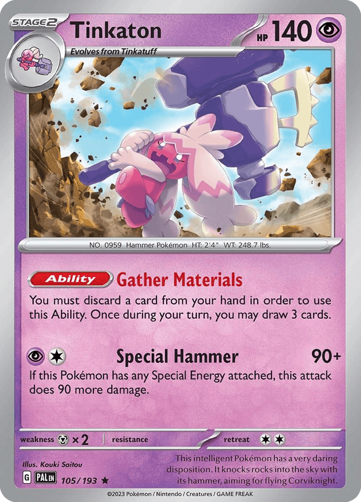 Tinkaton Paldea Evolved card