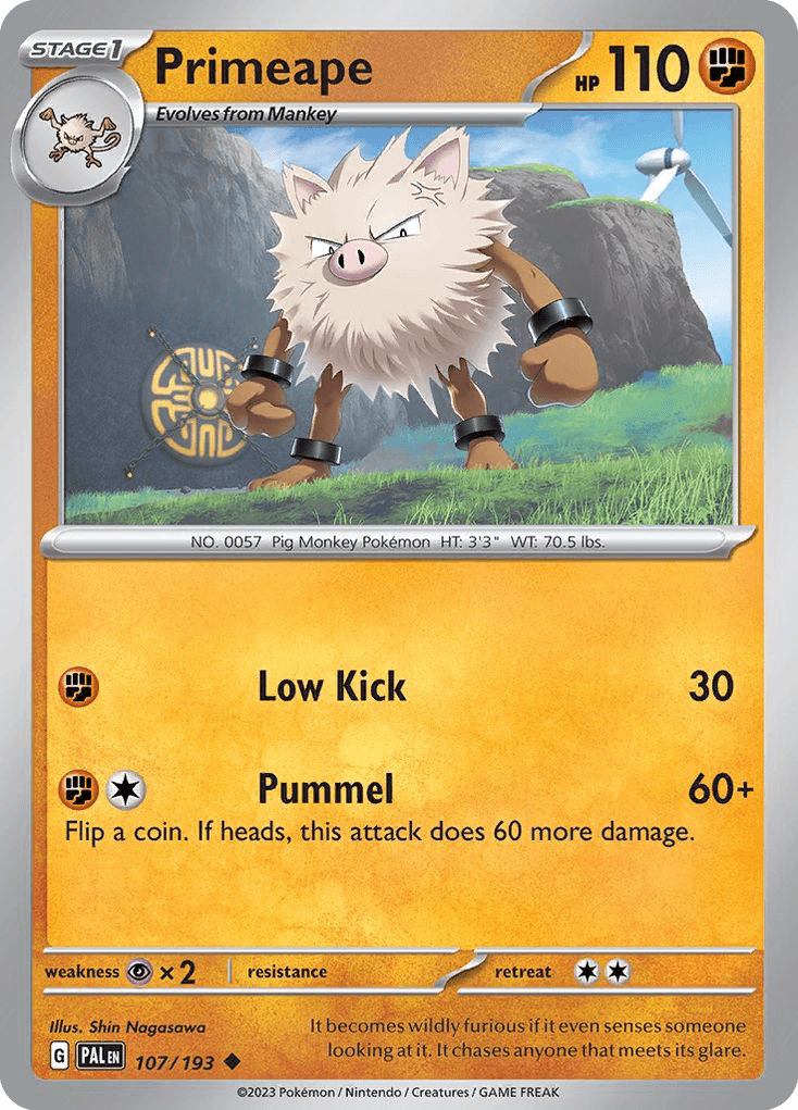 Primeape Paldea Evolved card