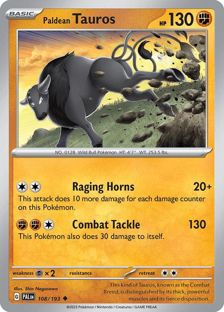 Paldean Tauros Paldea Evolved card