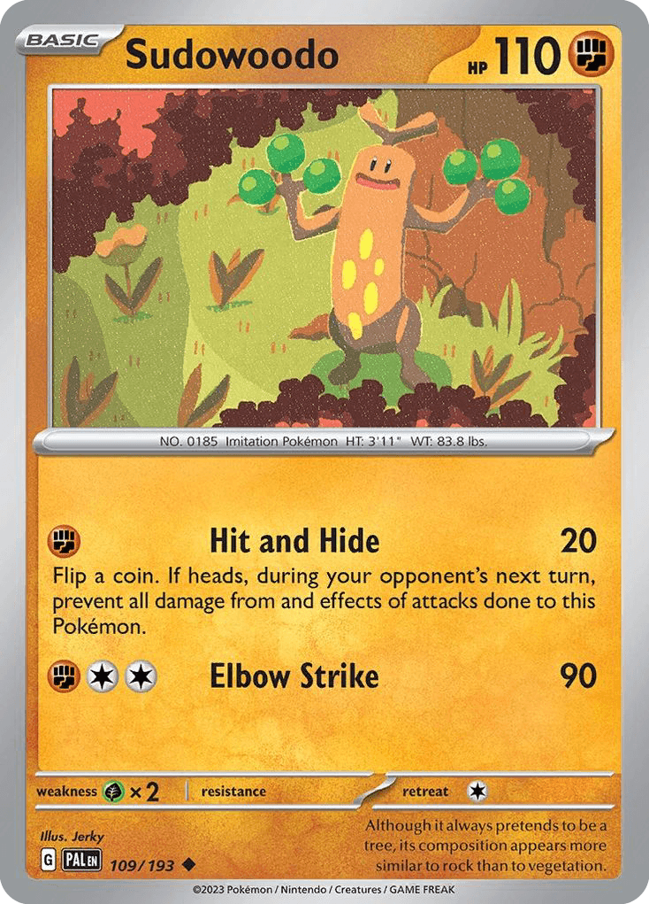 Sudowoodo Paldea Evolved card