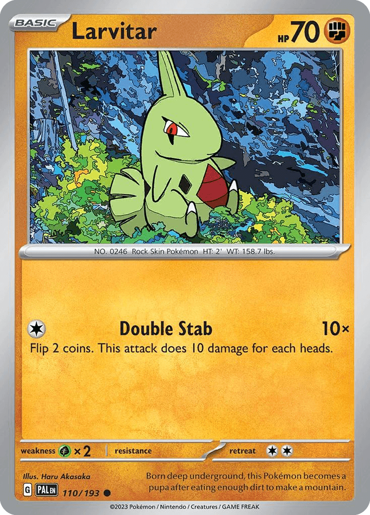 Larvitar Paldea Evolved card