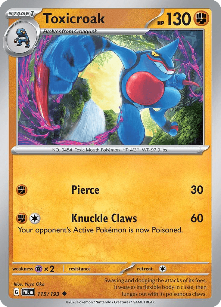Toxicroak Paldea Evolved card