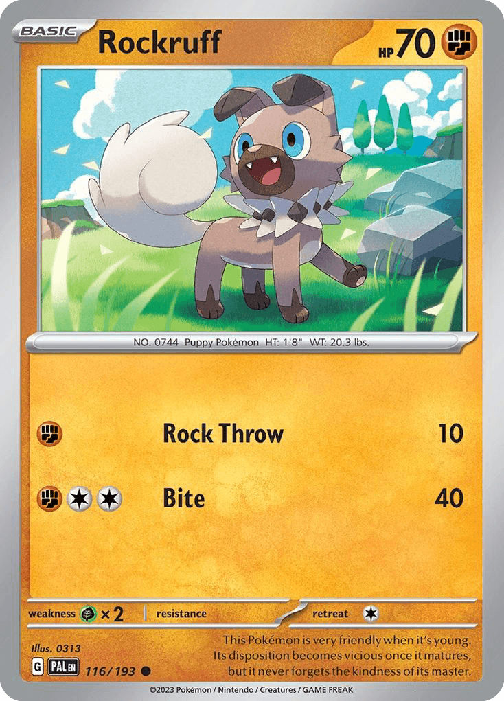 Rockruff Paldea Evolved card