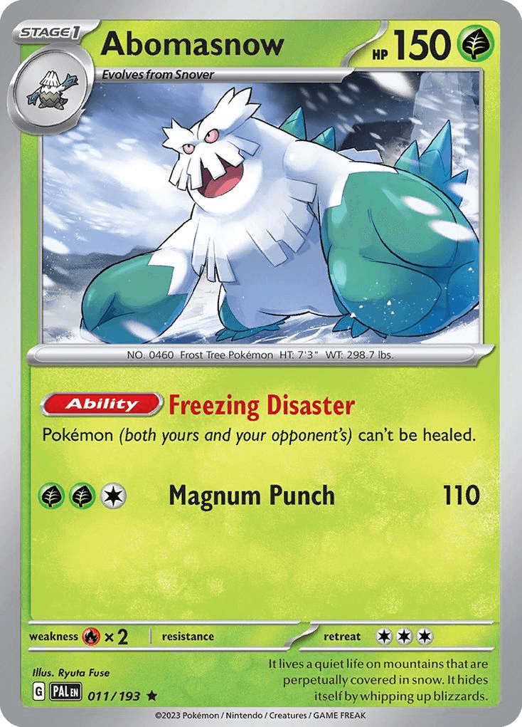 Abomasnow Paldea Evolved card