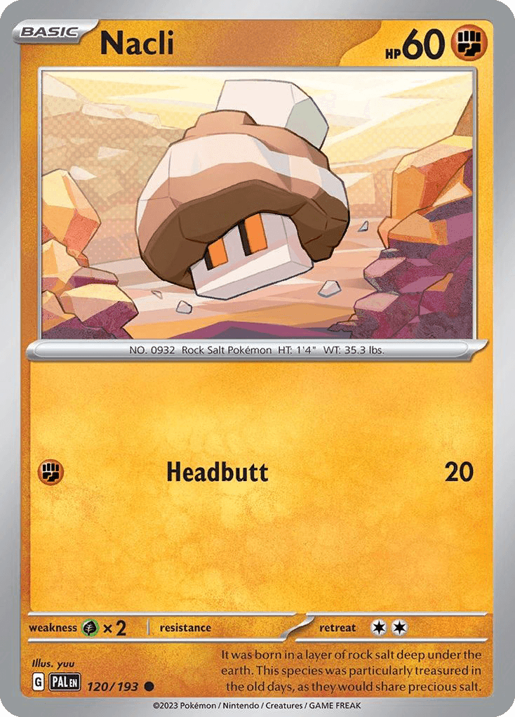 Nacli Paldea Evolved card