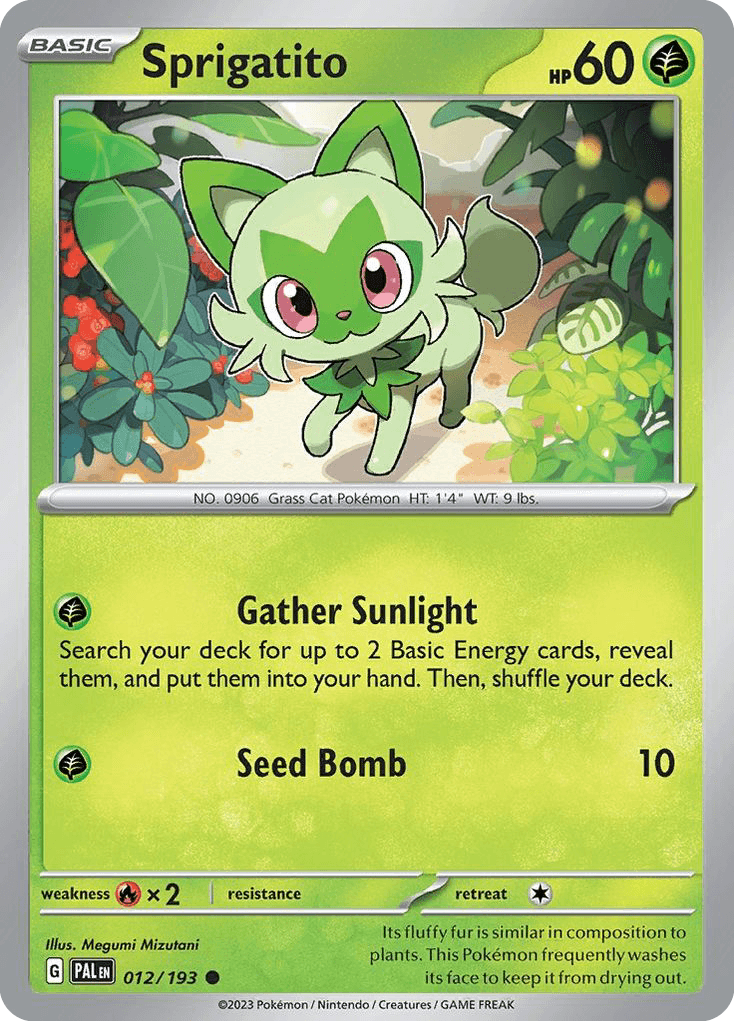 Sprigatito Paldea Evolved card