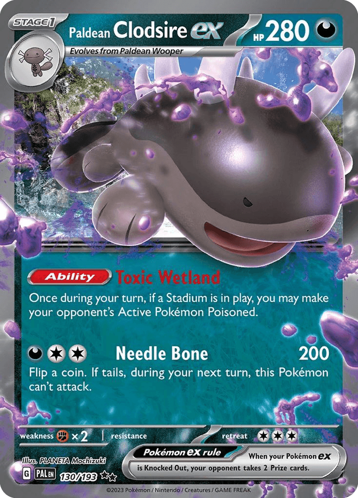 Paldean Clodsire ex Paldea Evolved card