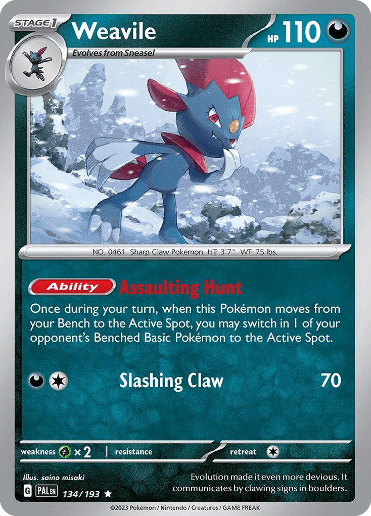 Weavile Paldea Evolved card