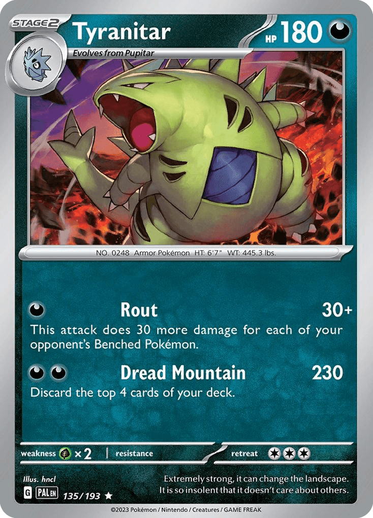 Tyranitar Paldea Evolved card