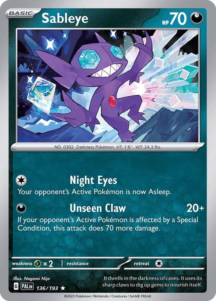 Sableye Paldea Evolved card