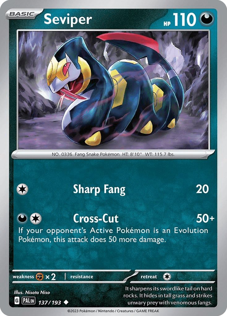 Seviper Paldea Evolved card